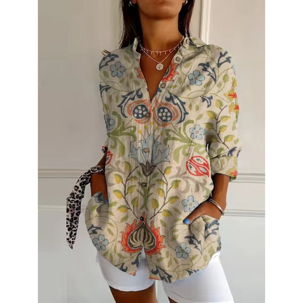 RIA - Casual Blouse met Bloemenprint