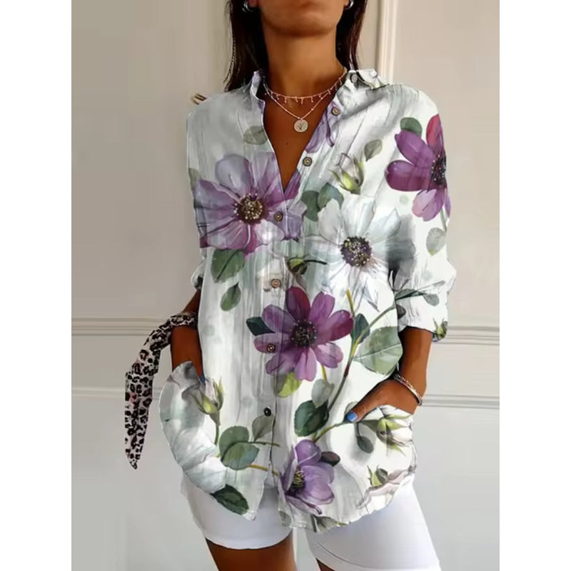 RIA - Casual Blouse met Bloemenprint