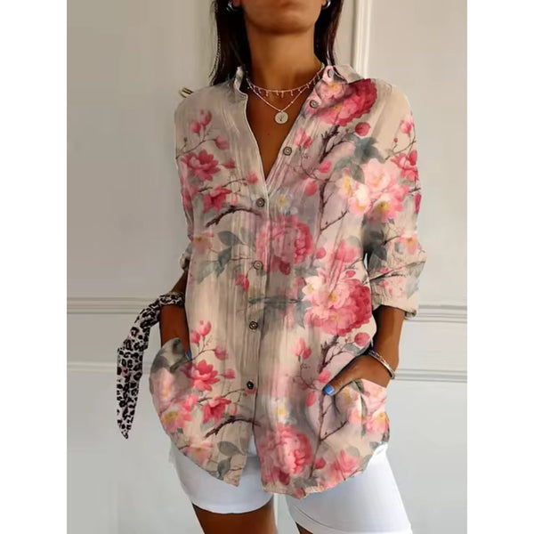 RIA - Casual Blouse met Bloemenprint