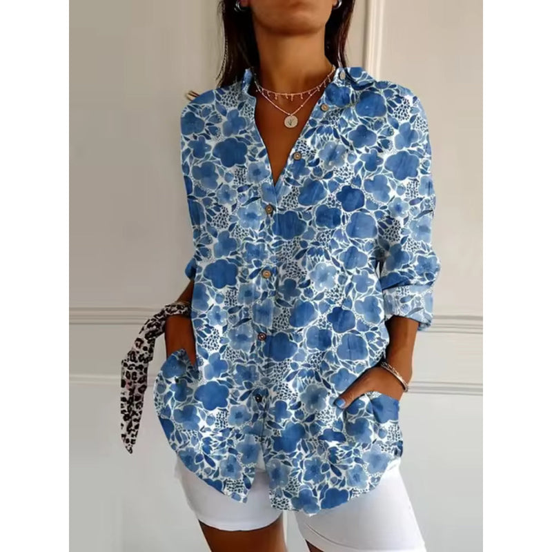 RIA - Casual Blouse met Bloemenprint